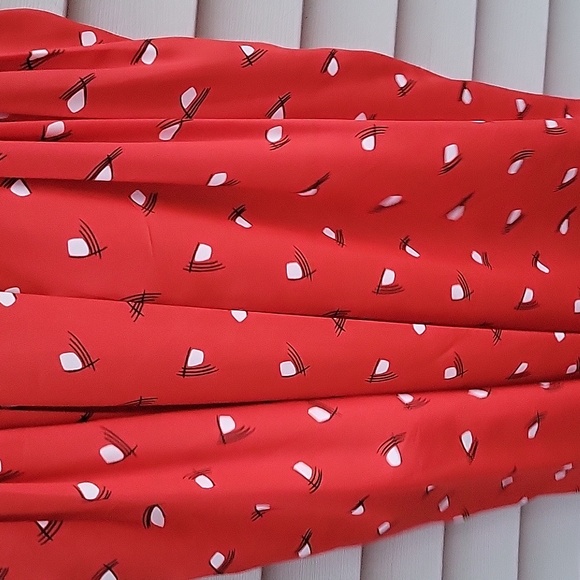 VINTAGE SUNSHINE STARSHINE WOMENS RED DRESS SIZE 16 - Picture 10 of 10